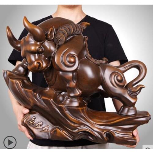 Cattle ornaments s decor Seiko design Medium coffee Wall Street cattle Wall Street Fierce Bull OX Figure Longerroom Art