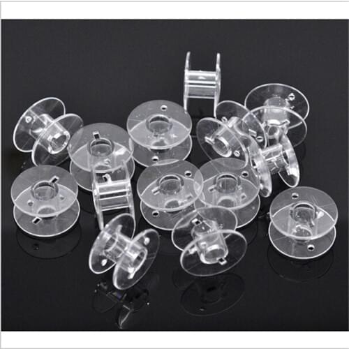 50Pc Clear Empty Bobbins Plastic Spools for Sewing Machine Sewing Threads Empty Bobbins Home Sewing Accessories AA7247