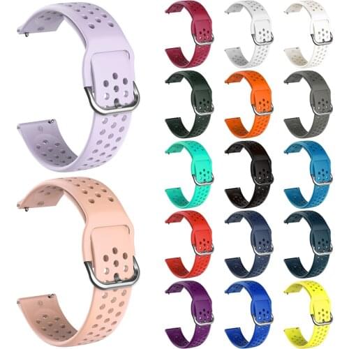 20 mm Silicone Watchband For Samsung Galaxy Watch Active Quick Release Wrist Band Fashion Porous Breathable Sport Strap Band