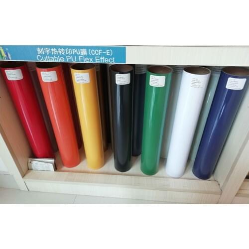 Flock Cuttable Pu Flex Vinyl Film Red/Black/White/Blue/Orange/Lemon Yellow/Green 7 Color 0.5mx1m Roll size (20"x39.37")