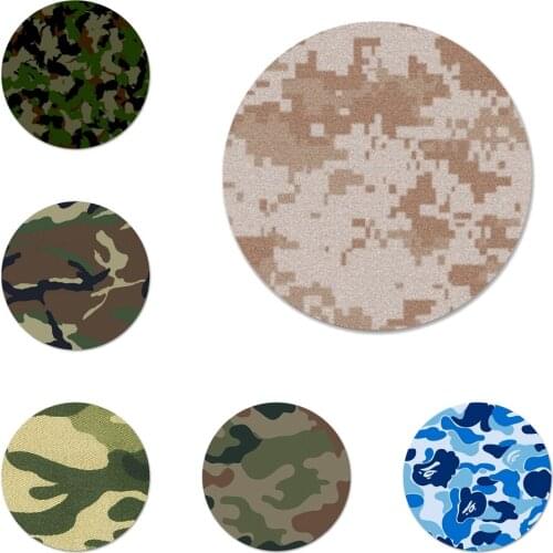 Camouflage Pattern Camo military Army Badge Brooch Pin Accessories For Clothes Backpack Decoration gift 58mm