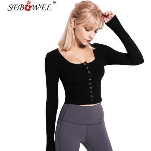 Женские спортивные футболки SEBOWEL China At AliExpress