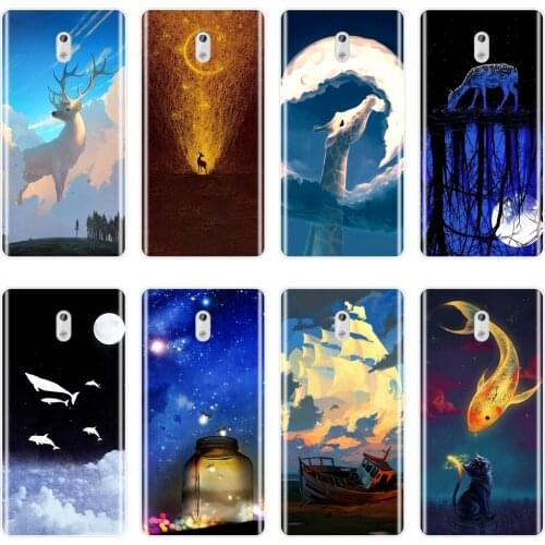 For Nokia 7 Plus X6 Phone Case Silicone Funny Cat Deer Giraffe Fish Art Cloud Moon Soft Back Cover For Nokia 8 6 5 3 2 1 Case