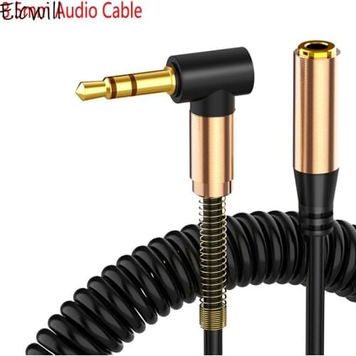 Hot Sale Stereo 3.5MM Jack 90 Right Angle Male To Female Audio Aux Extension Cable Cord for Speaker Mp3 Headphone Phone PC