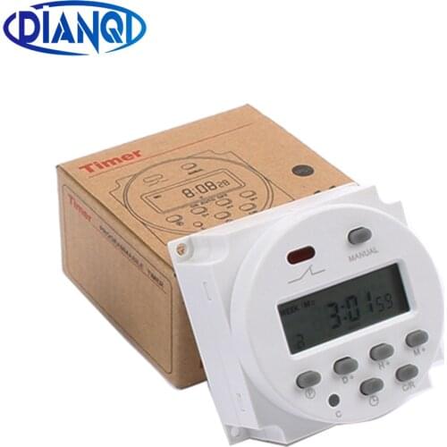 1Pc CN101B AC 12V 24V 220V 110V Digital LCD Power Timer NO NC Programmable Time Switch Relay with protective cover weekly 7days