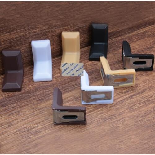 100Pcs/Lot 90 degrees Corner Bracket Furniture Cabinet Cupboard Joint Connecting Bracket Decorative Plastic Cover