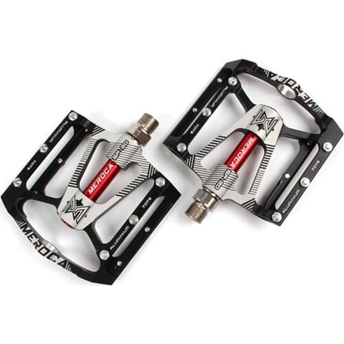 MEROCA Mtb pedal aluminum alloy non-slip 9/16 inch bicycle pedal for road and mountain BMX Mtb ultralight bicycle pedal
