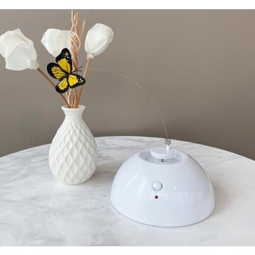 Turntable Teasing Cat Stick Toy Smart Standby Cat Toys Electric Small Butterfly Cat