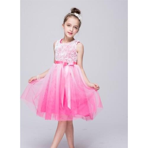 Girl Knitted Princess Bubble Dresses Flower Girl Dresses