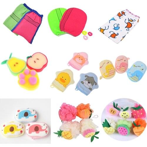 1pc Cotton Bath Brushes Shower Products Comfortable Soft Towel Accessories Infant Children Rub baby Rubbing Body Wash Sponge