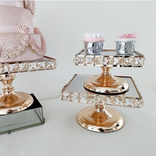 1pcs gold Wedding pink dessert display rack Birthday party Decorative cupcake rack Food cake tray