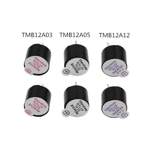 10pcs/lot Active buzzer 3V/5V/12V TMB12A03 TMB12A05 TMB12A12 Active Buzzer Magnetic Long Continous Beep Tone 12*9.5mm