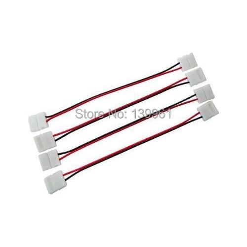 10pcs Solderless Connector with Wire for Single Color 5050/5630 SMD Led Strip