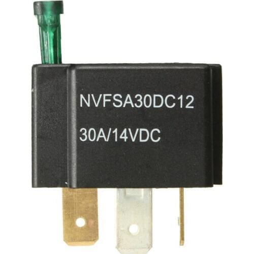 100PCS/LOT 12V 30A Car 4-Pin Normally Open Contacts Fused Relay On/Off With Metal Bracket