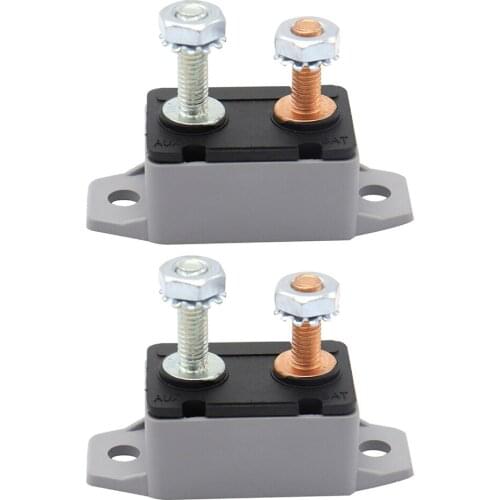 2Pcs 10A Boat Car Circuit Breaker Fuse Automatic Auto-Reset 12V/24V