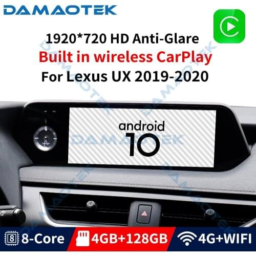 DamaoTek Android 10.0 10.25'' car dvd player For Lexus UX 2019-2020 car multimedia player navigator Car stereo with screen