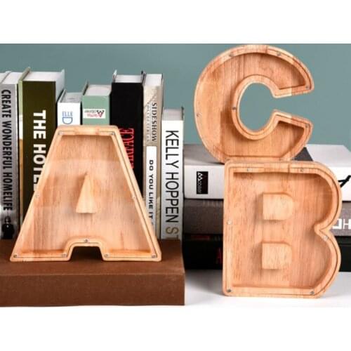 BIGHSM Wooden Piggy Banks For Money