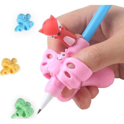 1PC Butterfly Style Three Finger Writing Corrector Pencil Holder Children Kids Learning Holding Device Correcting Pen Holder