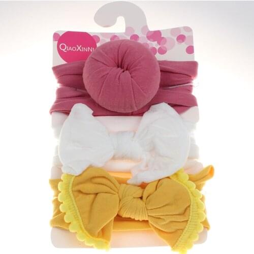 Childrens Hair Accessories Butterfly Super-soft Donut Baby Hairband Cute Ball Hair Set