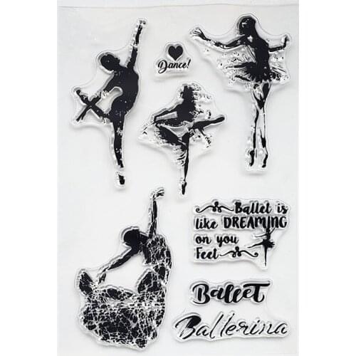 KLJUYP Dancing Girl Clear Stamps Scrapbook Paper Craft Clear stamp scrapbooking06038