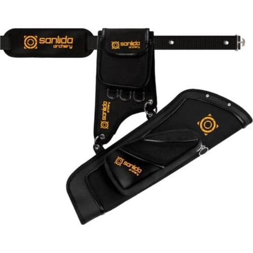 Sanlida X9 Leather Quiver Arrow Bag for Recurve/Compound Bow Archery Hunting Shooting