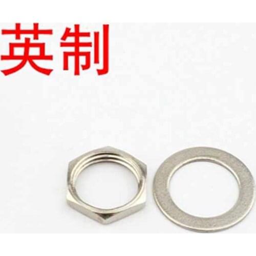 The copper foil inch cable F plug nut nut + F plug gasket fixing screw thread