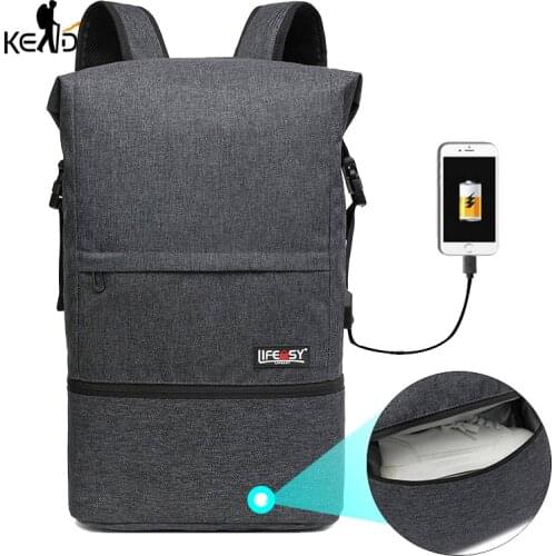 USB Charging Mens Travel Fitness Backpack Laptop Bag Outdoor Shoes Pack Sac De Sport Bags Waterproof Women Bolsa Deporte XA251D