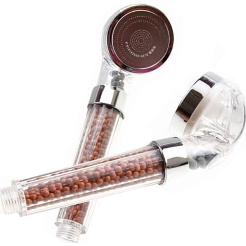 Brand New Anion SPA Head Shower Handheld Water-saving Bath Shower Nozzle Sprinkler Sprayer Filter Transparent