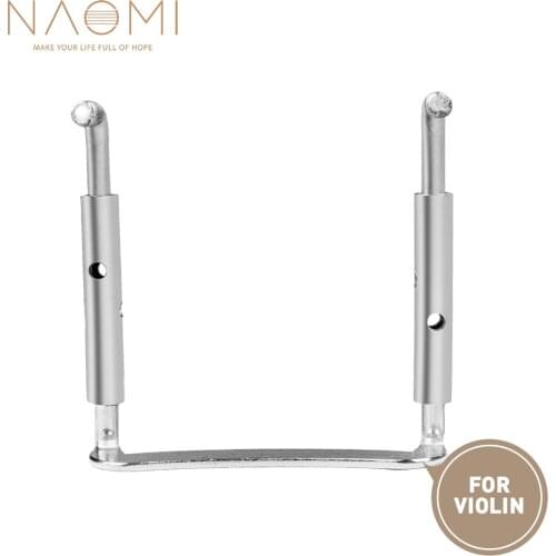NAOMI Violin Chin Rest Screw Clamp Silver Plated Solid And Durable Chinrest Replacement Parts For 3/4 4/4 Violin