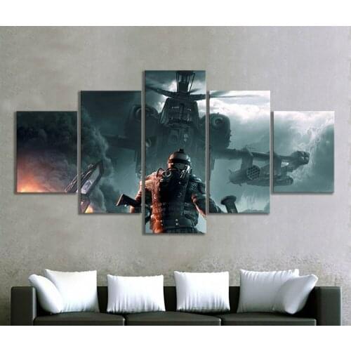Warface Game Poster Paintings HD Wall Picture Military Poster Soldier and Aircraft Games Art Wall Decor Paintings Home Decor