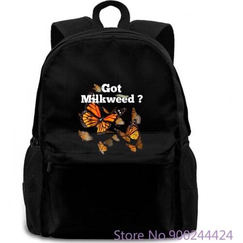 Monarch Butterfly Plant Got Milkweed Print Harajuku women men backpack laptop travel school adult student