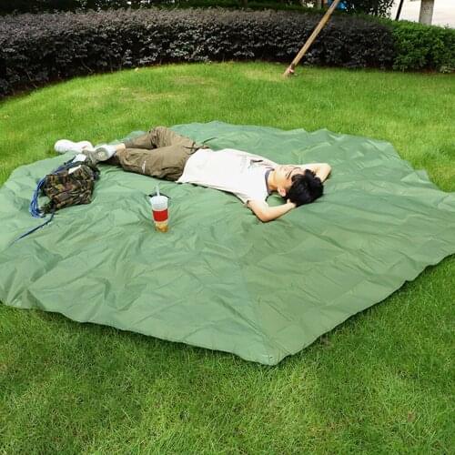 3-9 Person Outdoor Waterproof Camping Tarp Multifunctional Picnic Beach Mat Tent Footprint Hexagonal Moisture-proof Pad 2.4X2.4M