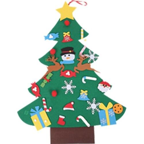 DIY Felt Christmas Tree New Year Gifts Kids Toys Artificial Tree Wall Hanging Ornaments Christmas Decoration for Home