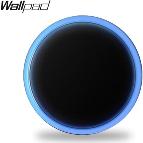 Wallpad L6 1 Gang Wall Switch Push On Off Button Circle LED Indicator Light Power Switch 5 Colors DIY Free Combination