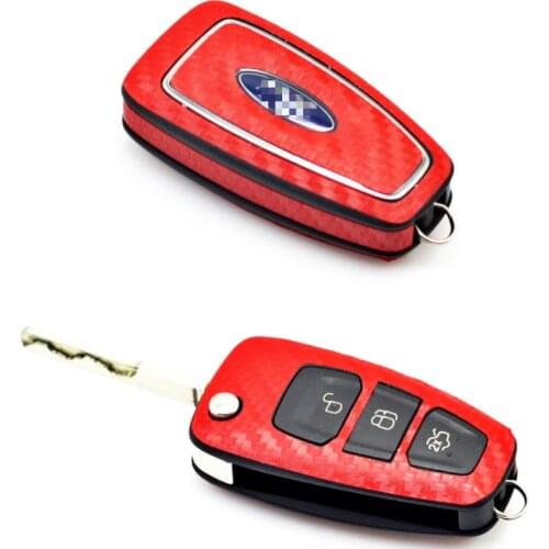 Aliauto Remote Key Chain Protective Cover Sticker Carbon Fibre Key Sticker And decal Accessories For Ford Focus 2012