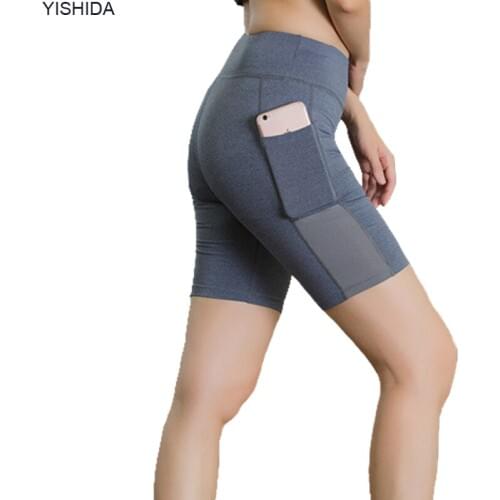 Womens fitness trainning Shorts sport Compression Shorts sexy running trunks quick dry gym short pants high waist workout shorts