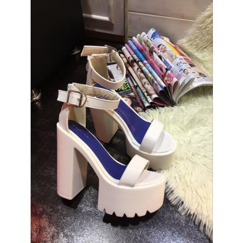 Sexy Ladies 2020 New Summer 15cm High Heel Dance T Station Nightclub Super High Heel Platform Womens Sandals Pumps