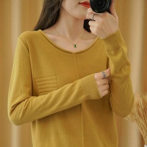 Ladies Knitted Sweater Women Pullovers Knit Jumper Spring Autumn Basic Women Sweaters Pullover Soft Slim Fit Top Knitwear Female