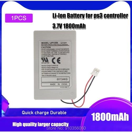 1pcs Li-Ion Battery for Sony PlayStation3 PS3 gamepad Wireless Bluetooth Controller 3.7V 1800mAh Replacement Rechargeable cell