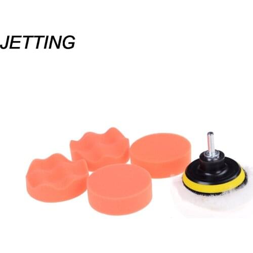 7Pcs/set Foam and Woolen 3" Buffing Pad Auto Car Polishing Wheel Kit Buffer + Drill Adapter Wholesale