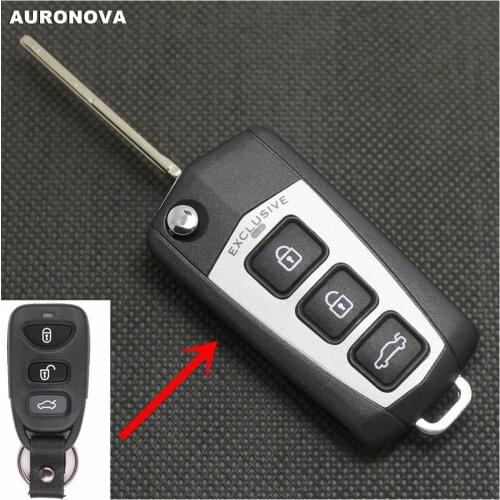 AURONOVA 3+1 Buttons Replace Remote Car Key Case Modified Flip Folding Key Shell for KIA Cerato Forte Sportage
