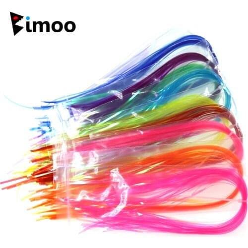 Bimoo 2 Packs UV Ice Wing Fly Tying Flashabou Tube Pike Fly Tying Materials Lure Jig DIY Flashes