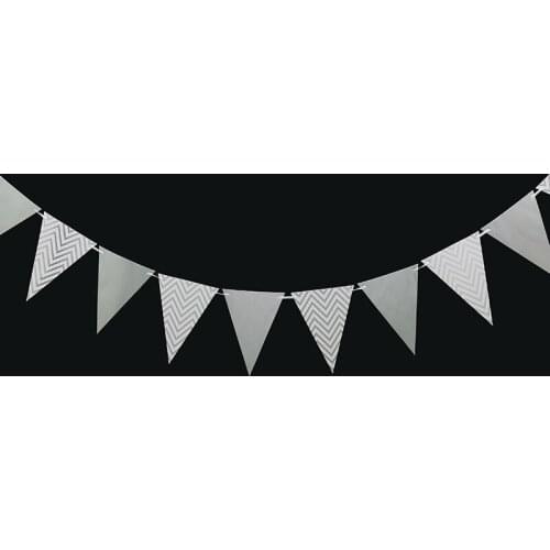 Glitter Pennants Bunting Banner Wedding/Valentines day/birthday party Triangular Flag Burgee Hang Garland Decoration