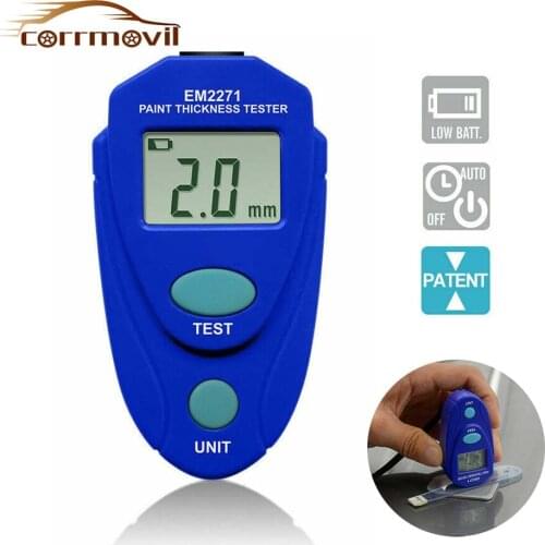 Digital Coating Thickness Gauge Backlight LCD Dispaly Car Paint Thickness Tester Automobile Accurate Measuring Tool EM2271