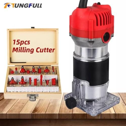 500W 800W Electric Trimmer 30000rpm Woodworking Electric Wood Trimmer Carving Machine Carpenter Milling Cutter Power Tools