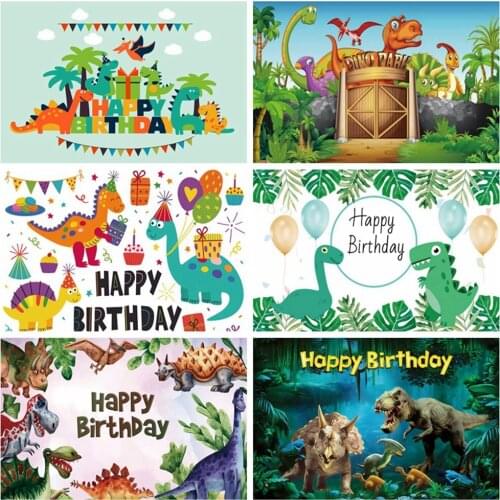 Yeele Cartoon Jungle Dinosaur Party Baby Children Photography Backgrounds Customized Photographic Backdrops For Photo Studio