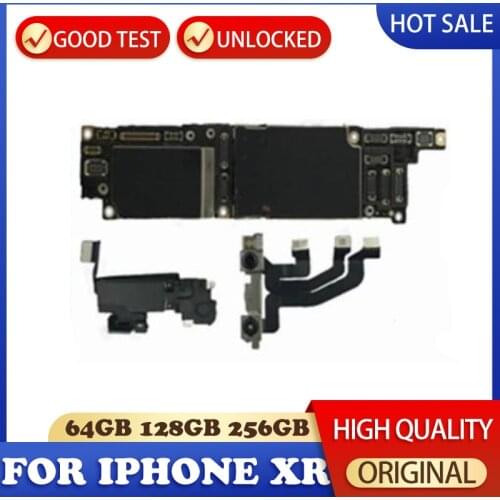 Mainboard For IPhone XR Motherboard MB With / Without Face ID Logic Board With Full Chips 64G/128G/256G
