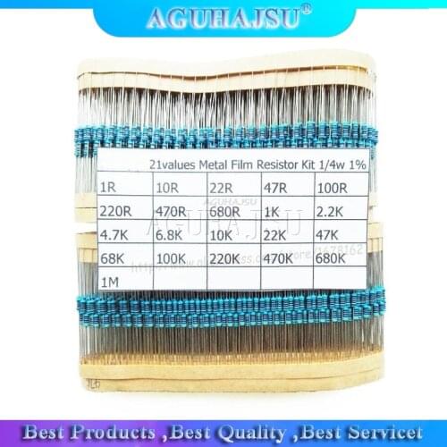 50pcs 1/2W Metal film resistor 1% 1R ~ 1M 1 2 10 22 47 100 330 ohm 1K 4.7K 10K 22K 47K 100K 330K 470K 2R 10R 22R 47R 100R 330R