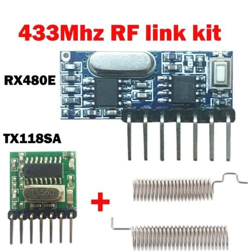 RF Wireless Receiver Module Transmitter Module RX480E Transmitter Receiver Learning Code 1527 4 Channl For Arduino 433 Diy Kit