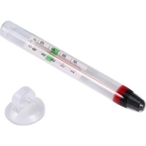NEW Aquarium Thermometer Submersible Glass Fish Tank Accessories for Water Temperature Measurement Waterproof with Suction Cup